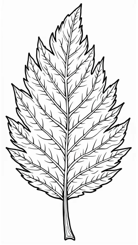 leaf coloring pages free